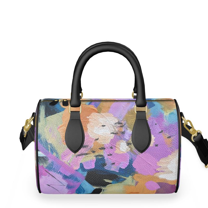 "Paper Roses" Mini Duffle Bag by Carol Measom