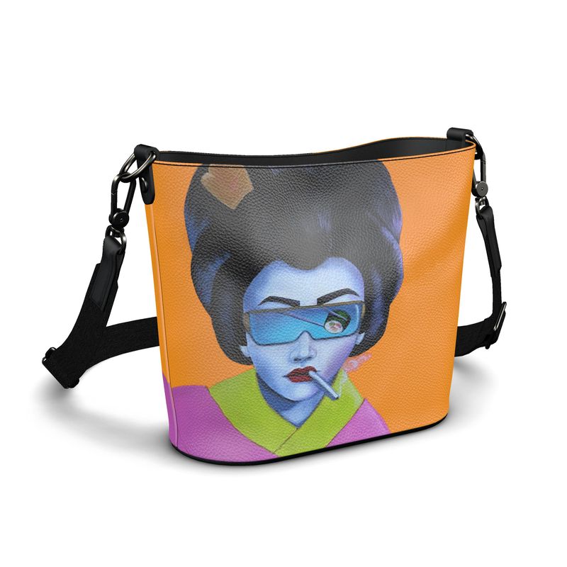 "Tea House Geisha" Bucket Bag